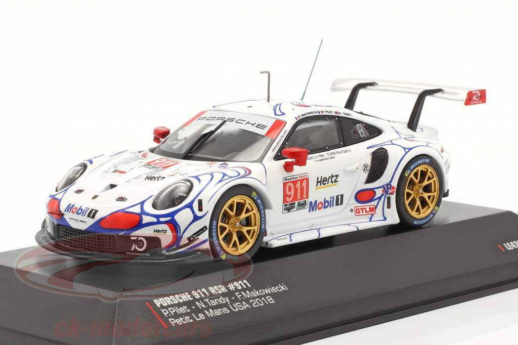 Porsche 911 (991) RSR #911 Classer Gagnant Petit LeMans 2018 Porsche GT Team 1:43 Ixo