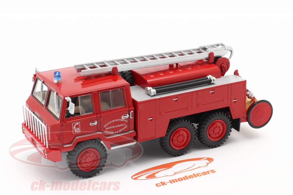 Berliet FF 6x6 pompiers SDIS Meurthe et Moselle rouge 1:43 Altaya