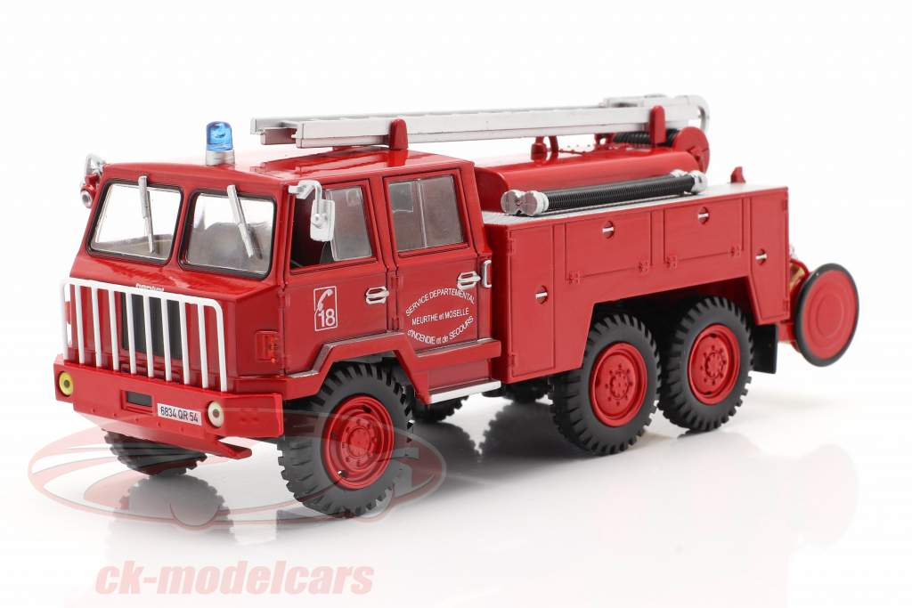Berliet FF 6x6 pompiers SDIS Meurthe et Moselle rouge 1:43 Altaya