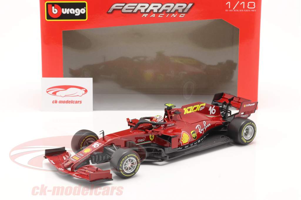 Bburago 1:18 C. Leclerc Ferrari SF1000 #16 1000位 GP Ferrari