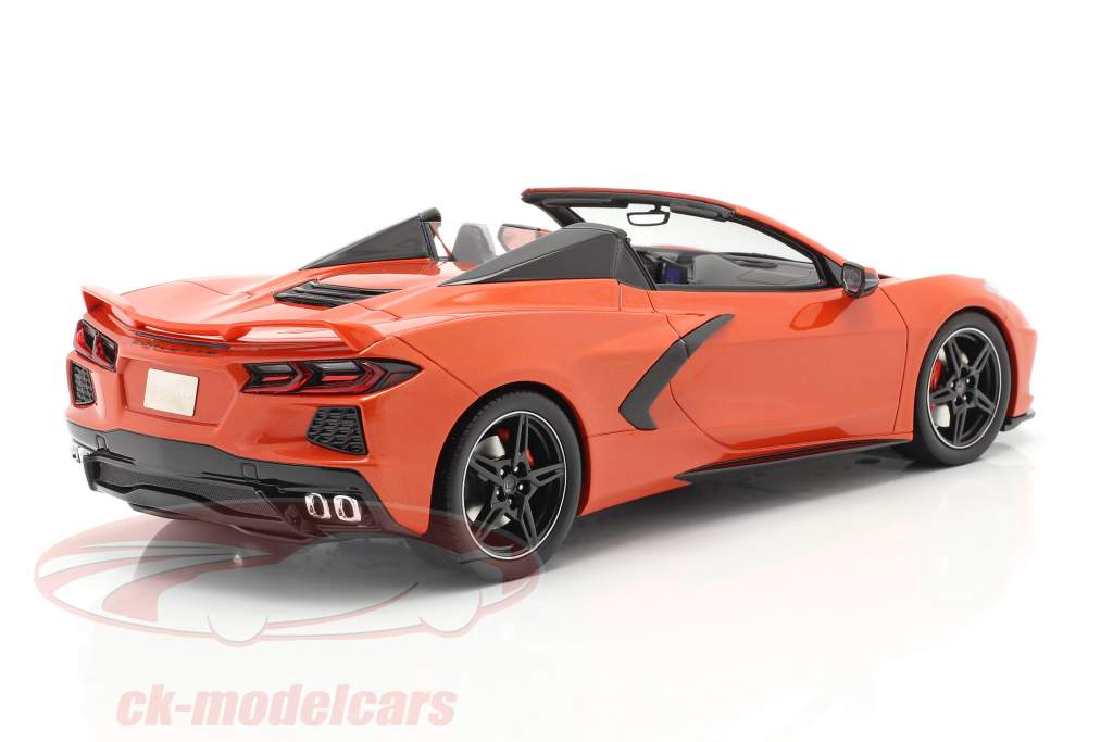 Chevrolet Corvette C8 Cabriolet Baujahr 2020 Sebring orange 1:18 GT-Spirit