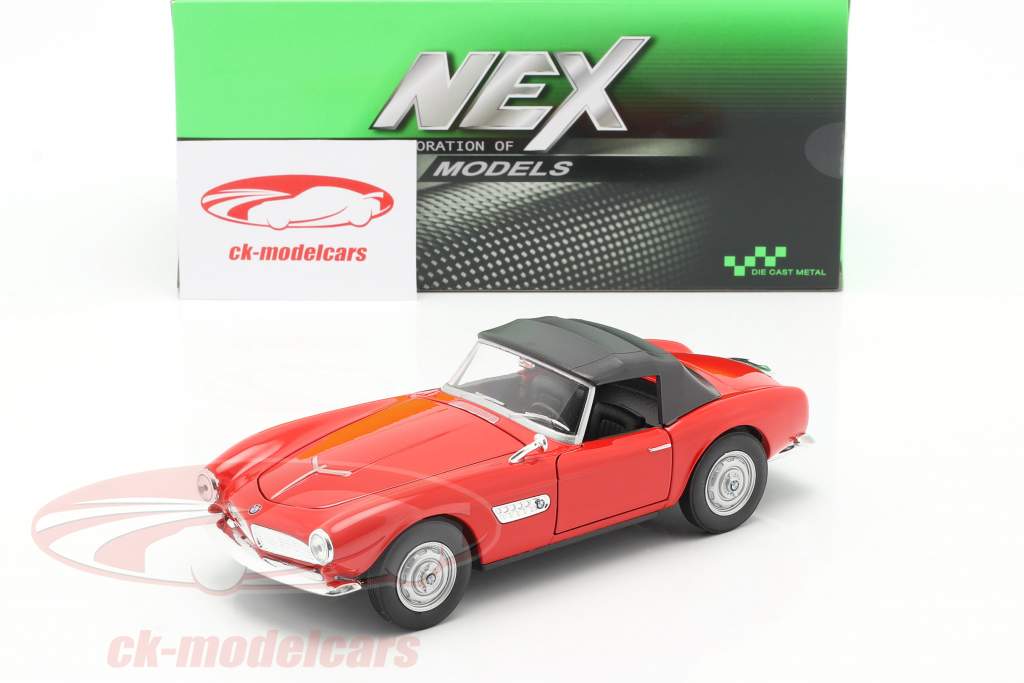 BMW 507 Cabriolet Closed Soft Top rot 1:24 Welly
