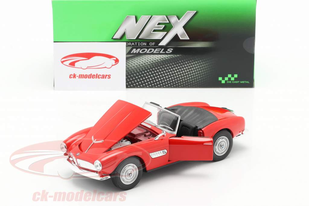 BMW 507 Convertibile Open Top rosso 1:24 Welly
