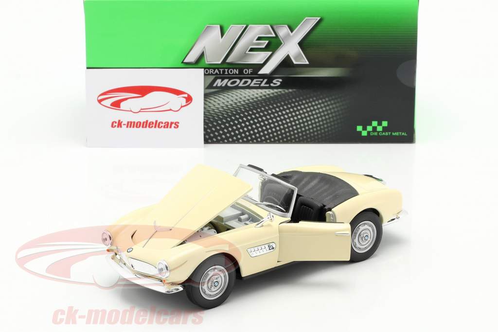 BMW 507 Convertible Open Top cream white 1:24 Welly