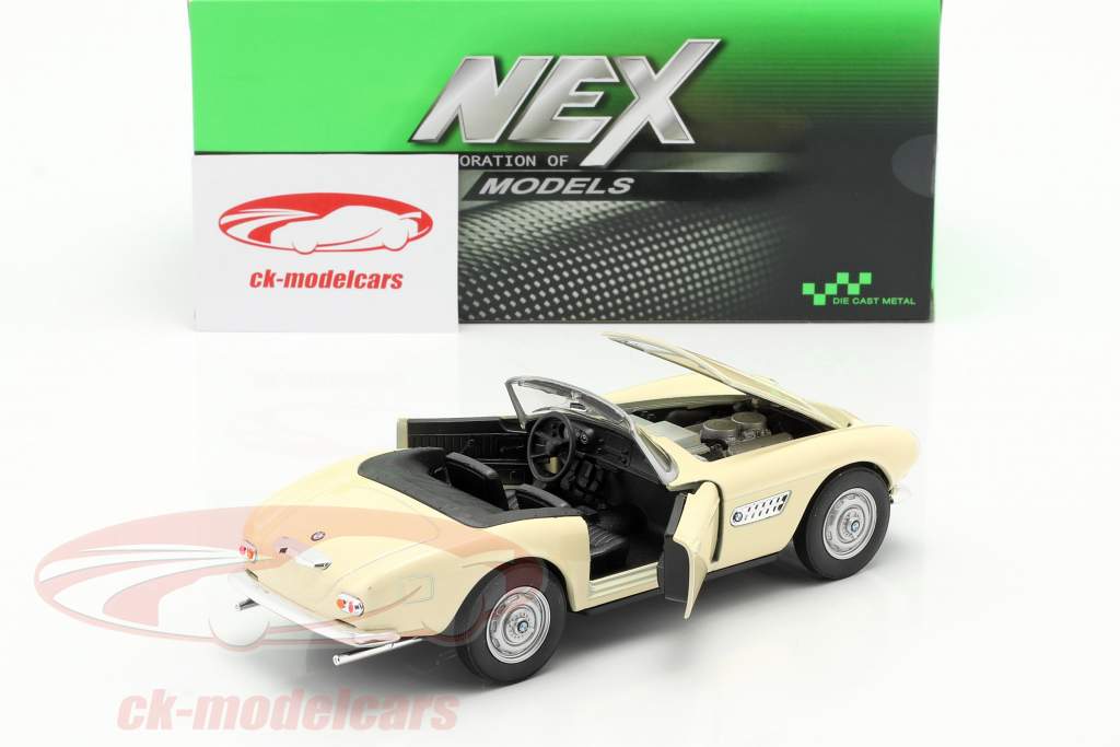 BMW 507 Convertible Open Top cream white 1:24 Welly