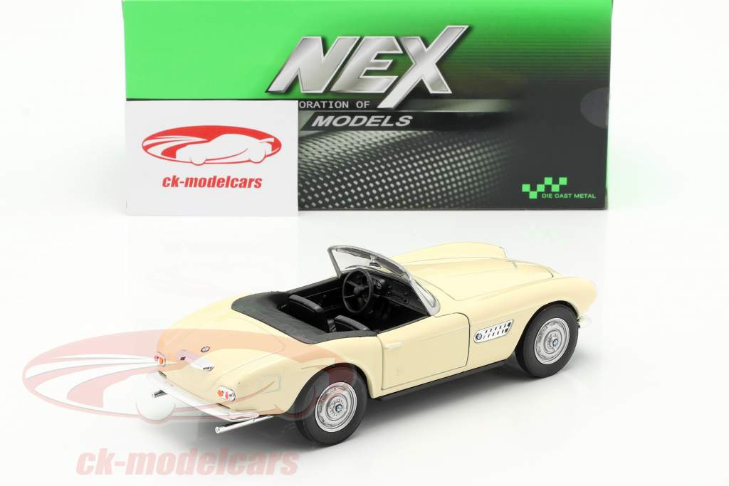 BMW 507 Convertible Open Top cream white 1:24 Welly