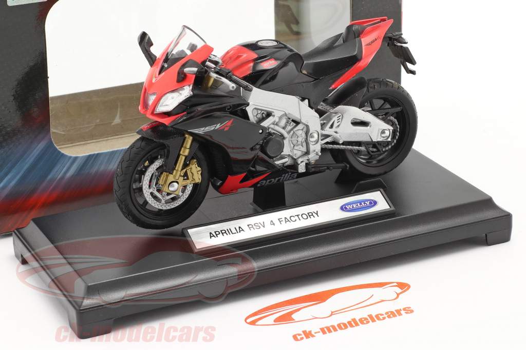 Aprilia RSV 4 Factory vermelho / Preto 1:18 Welly