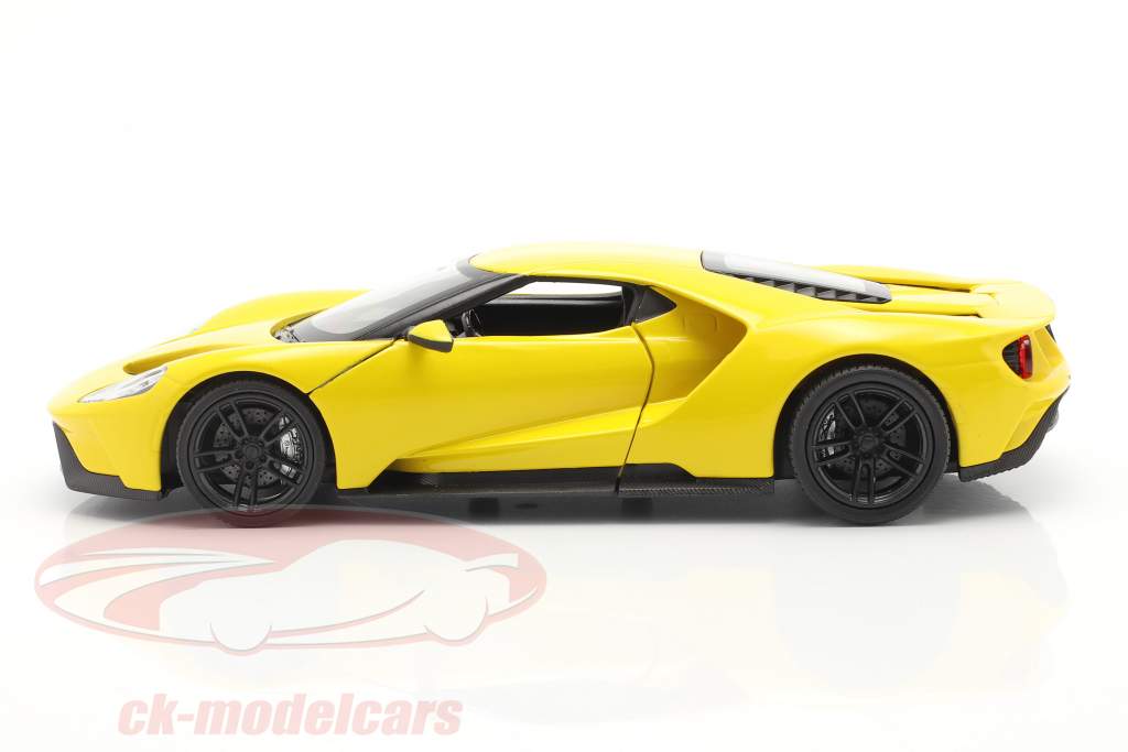 Ford GT 建设年份 2017 黄色的 1:24 Welly