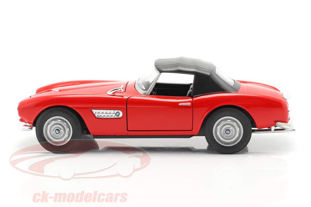 BMW 507 Convertible Closed Soft Top rojo 1:24 Welly