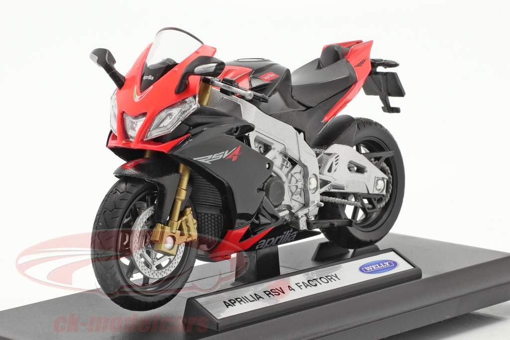 Aprilia RSV 4 Factory vermelho / Preto 1:18 Welly