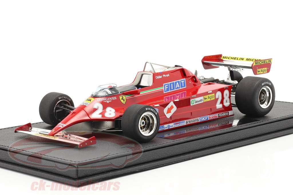 Didier Pironi Ferrari 126CK #28 formula 1 1981 with showcase 1:18 GP Replicas