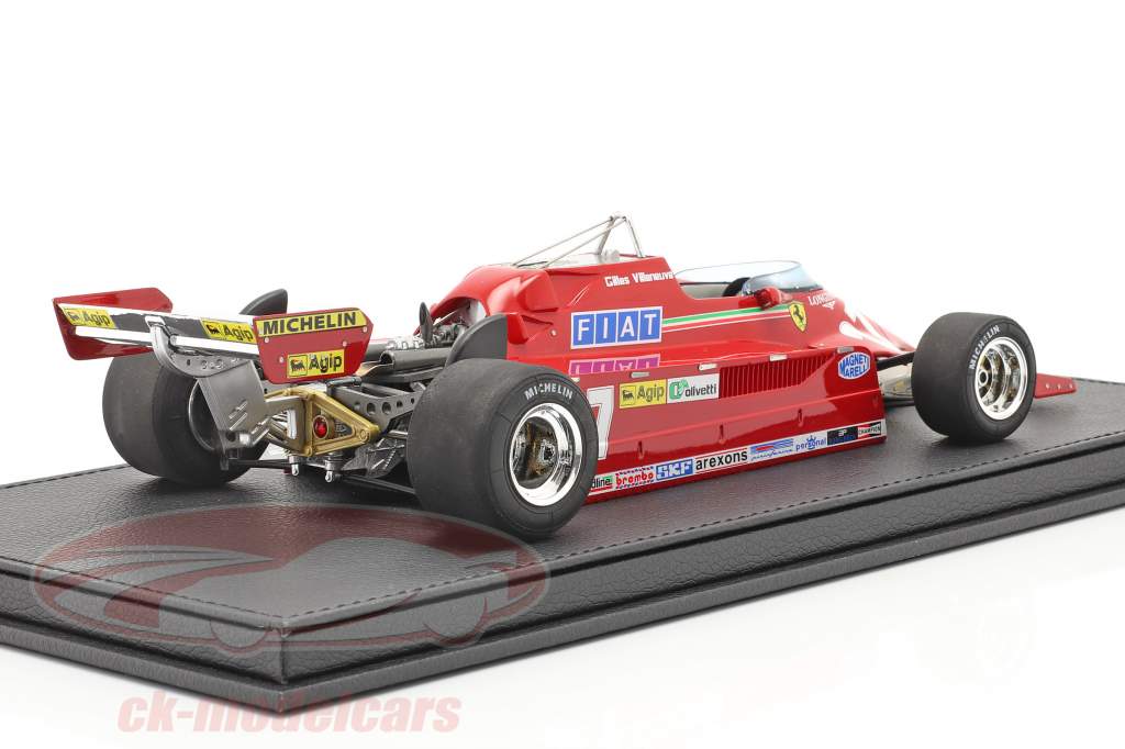 Gilles Villeneuve Ferrari 126CK #27 formule 1 1981 Met Showcase 1:18 GP Replicas