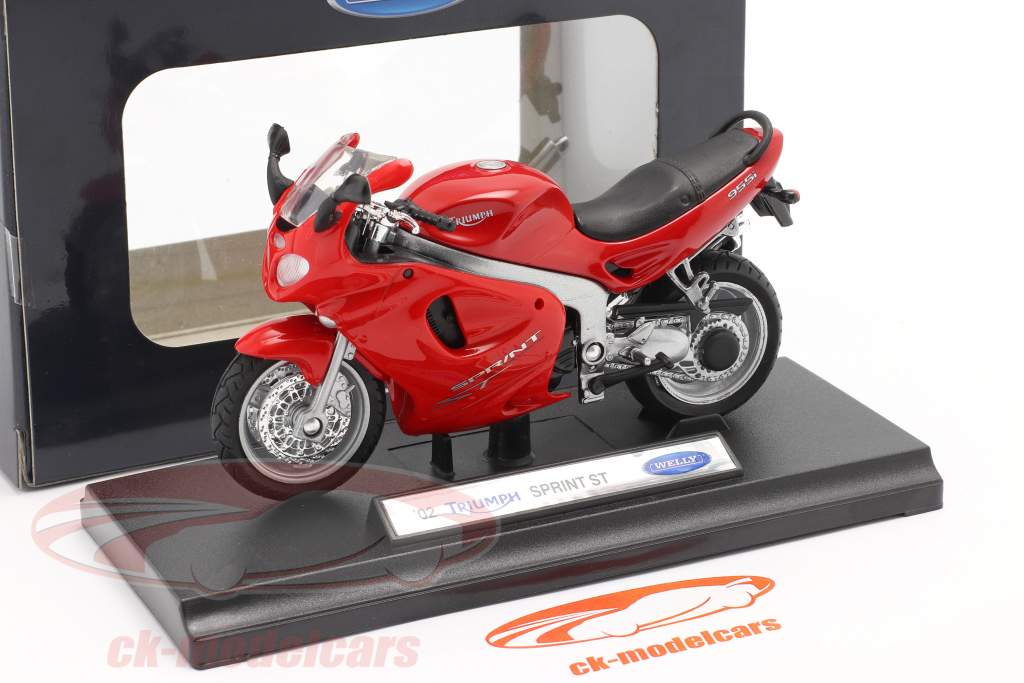 Triumph Sprint ST Bouwjaar 2002 rood 1:18 Welly