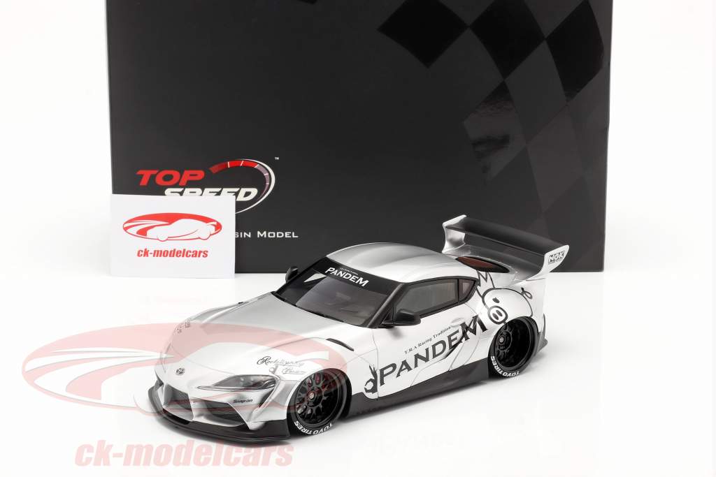 Pandem Toyota GR Supra V1.0 Anno di costruzione 2020 argento 1:18 TrueScale