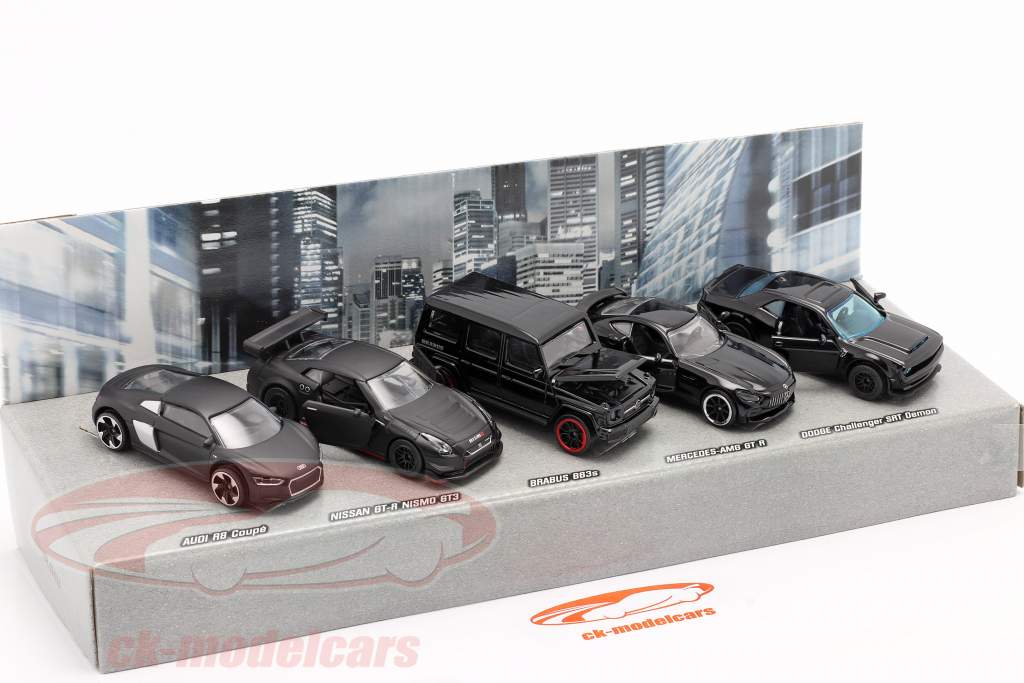 5-Car Set Black Edition Geschenkset 1:64 Majorette