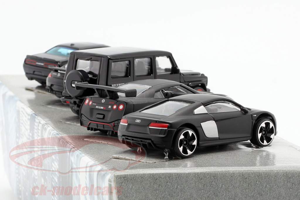 5-Car Set Black Edition Geschenkset 1:64 Majorette