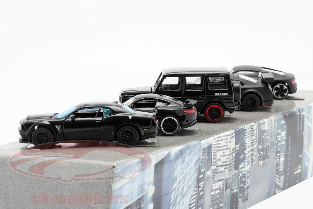 5-Car Set Black Edition Conjunto de presente 1:64 Majorette