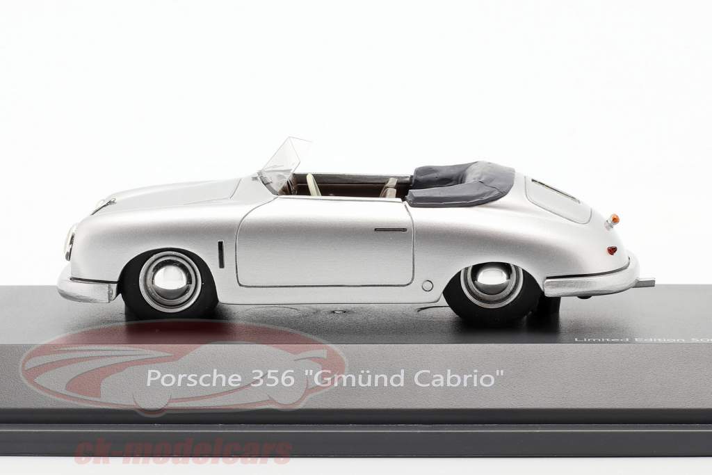 Porsche 356 Gmünd Convertibile argento 1:43 Schuco