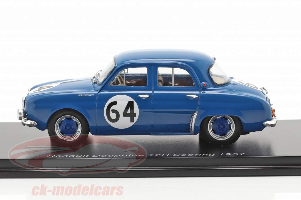 Renault Dauphine #64 vincitore Classe T1.0 12h Sebring 1957 1:43 Spark