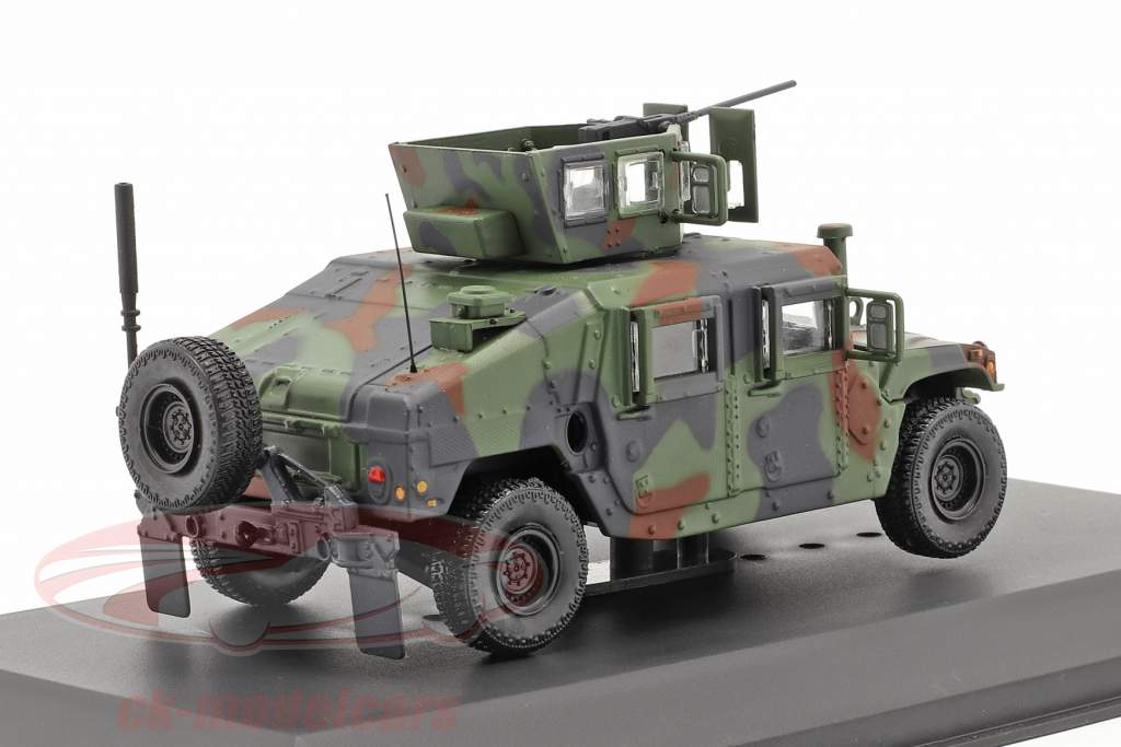 M1115 Humvee Vehículo militar Con pistola camuflaje 1:48 Solido
