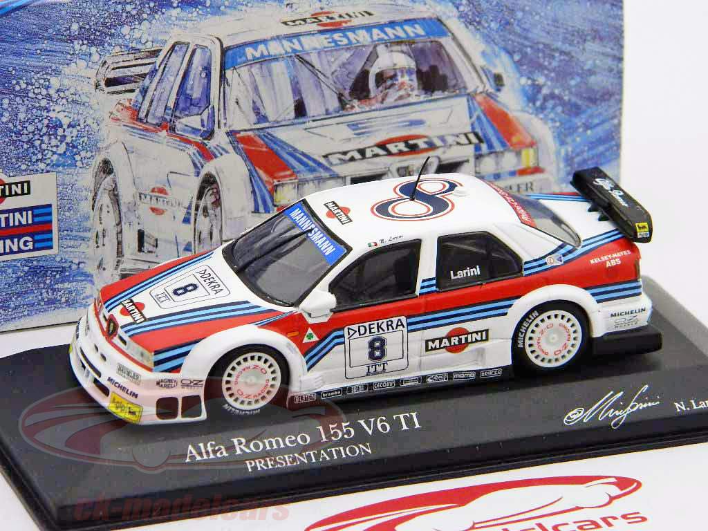 N. Larini Alfa Romeo 155 V6 TI DTM 1995 #8 Presentation Martini Racing Car 1:43 Minichamps