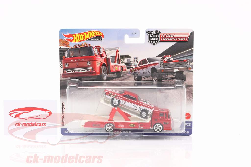 Set Team Transport: Mercury Comet Cyclone 1965 & Ford C-800 1:64 HotWheels
