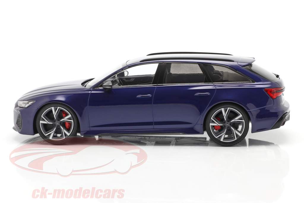 Audi RS 6 Avant (C8) year 2019 blue metallic 1:18 Minichamps
