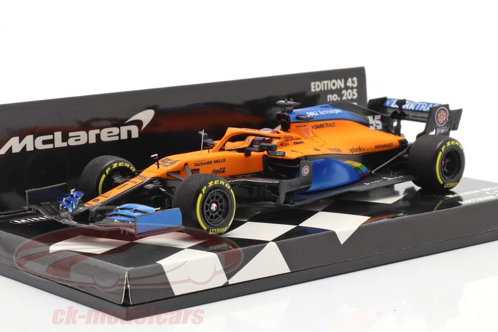 C. Sainz jr. McLaren MCL35 #55 Quinto austriaco GP fórmula 1 2020 1:43 Minichamps