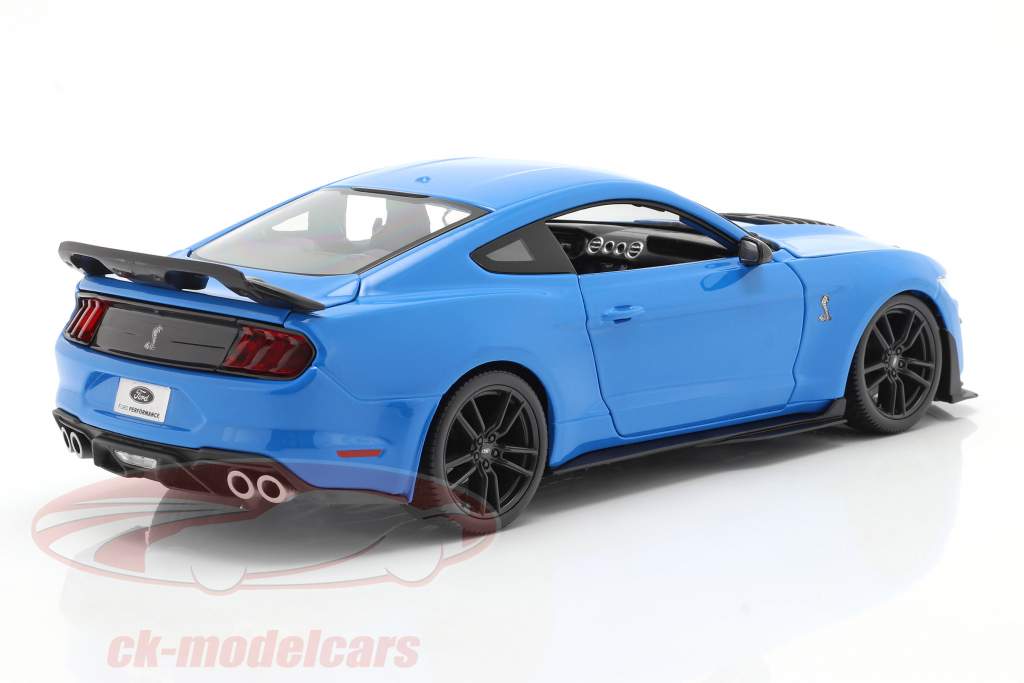 Ford Mustang Shelby GT500 Ano de construção 2020 azul 1:18 Maisto