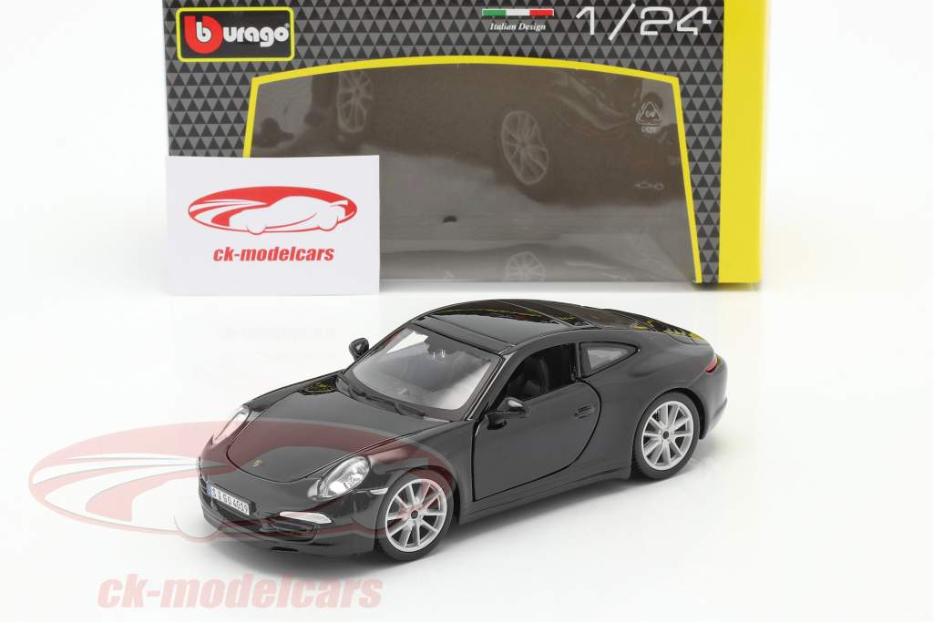 Porsche 911 (991) Carrera S Byggeår 2013 sort 1:24 Bburago