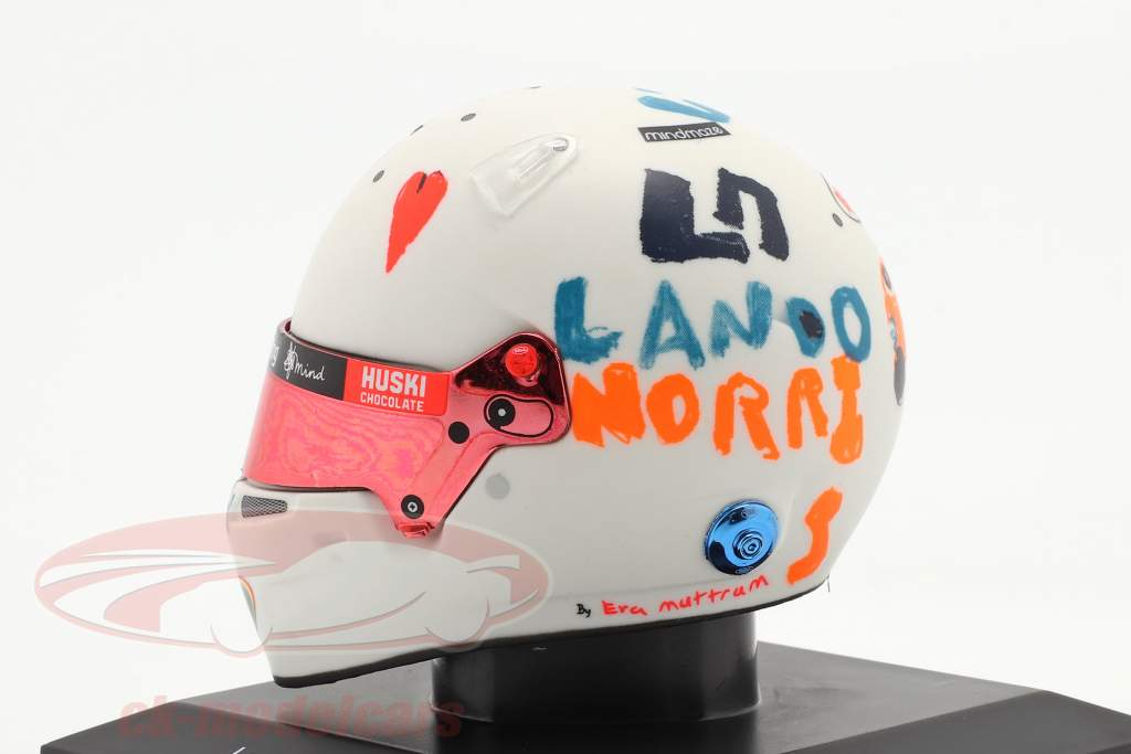 Lando Norris McLaren F1 Team #4 5th British GP formula 1 2020 helmet 1:5 Spark