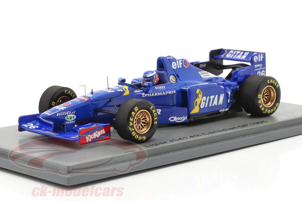Olivier Panis Ligier JS41 #26 4. plads Canadisk GP formel 1 1995 1:43 Spark