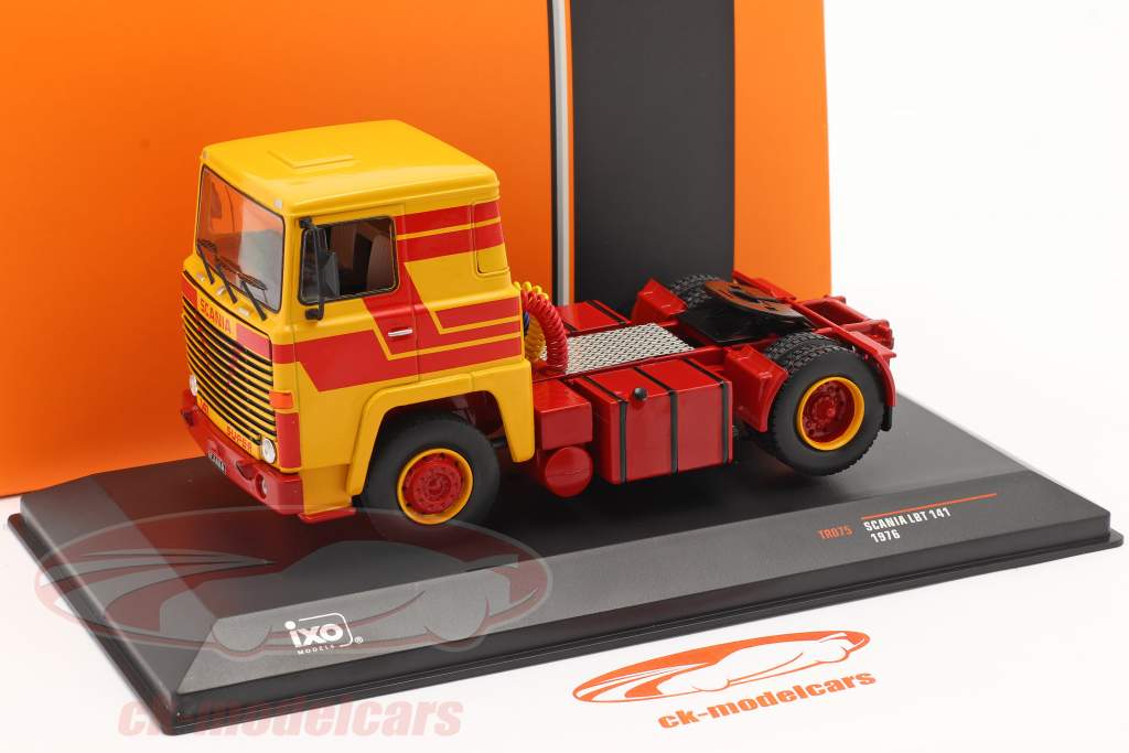 Scania LBT 141 Année de construction 1976 jaune / rouge 1:43 Ixo
