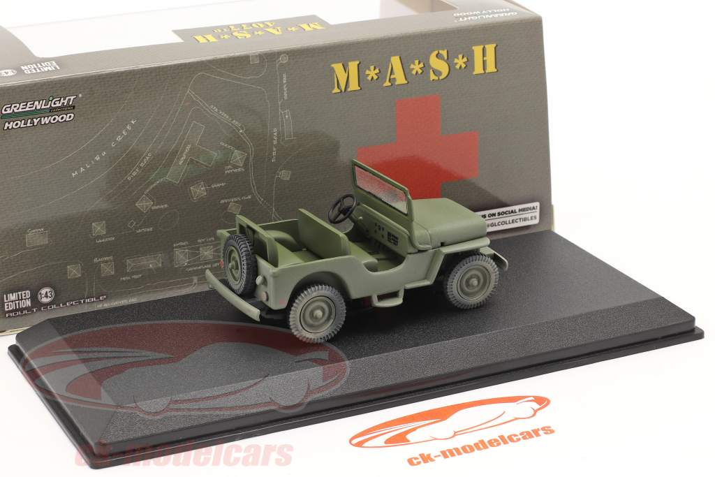 Jeep Willys M38 1950 TV series M*A*S*H (1972-83) olijf- 1:43 Greenlight