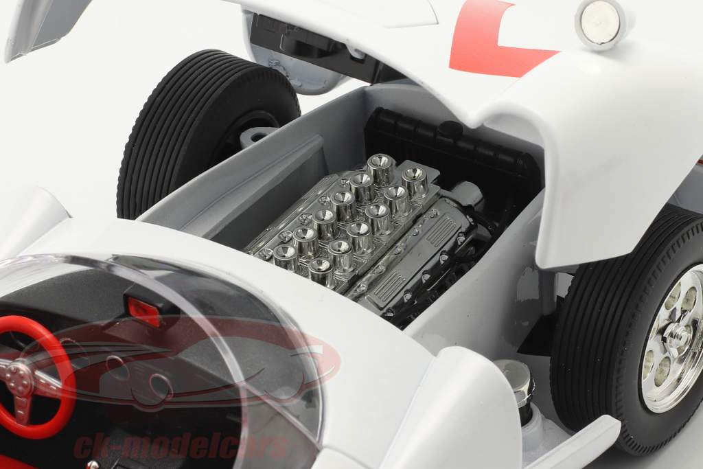 Speed Racer Mach 5 Met karakters Tv-animatieserie (1966-68) Wit 1:18 AutoWorld