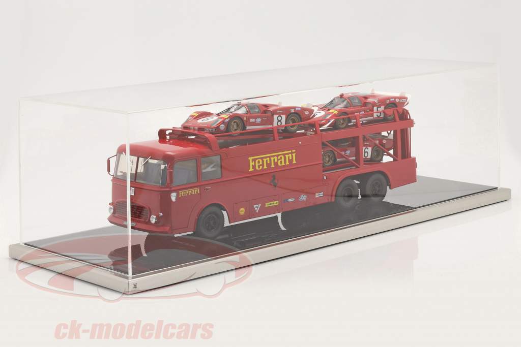 Hochwertige Atlantic Acryl Vitrine 90 x 30 x 25 cm für Renntransporter 1:18 
