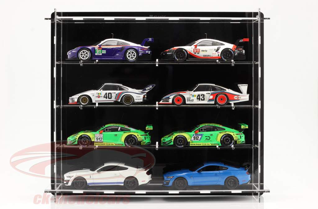 Hochwertige Acryl Vitrine Multicase Til 8 modelbiler i vægt 1:18 Atlantic