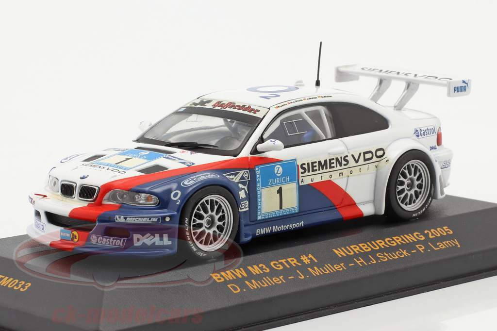 BMW M3 GTR #1 Nurburgring 2005 Muller, Muller, Stuck, Lamy 1:43 Ixo