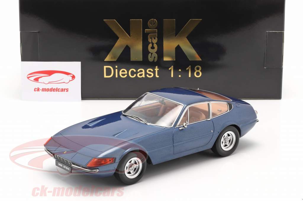 Ferrari 365 GTB/4 Daytona Coupe Series 2 1971 blue metallic 1:18 KK-Scale