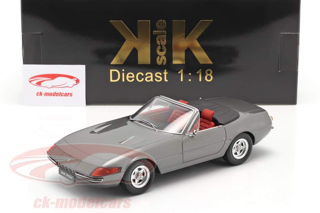 Ferrari 365 GTB/4 Daytona Convertible Series 2 1971 grey metallic 1:18 KK-Scale