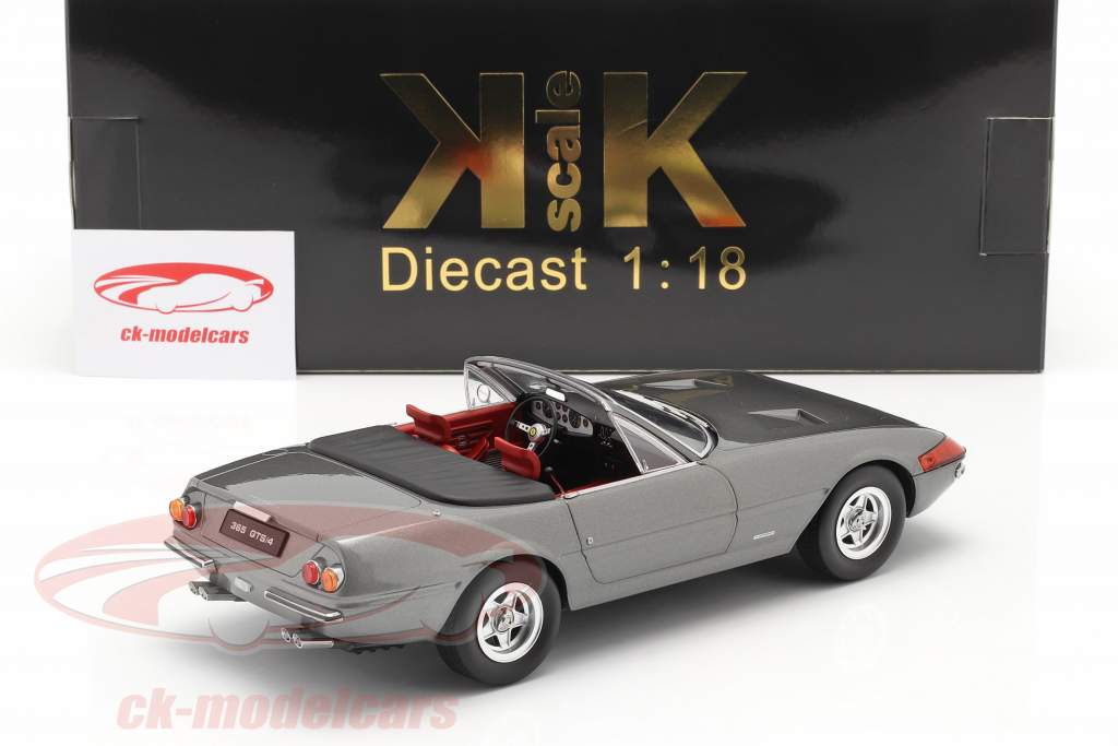 Ferrari 365 GTB/4 Daytona Conversível Series 2 1971 cinza metálico 1:18 KK-Scale