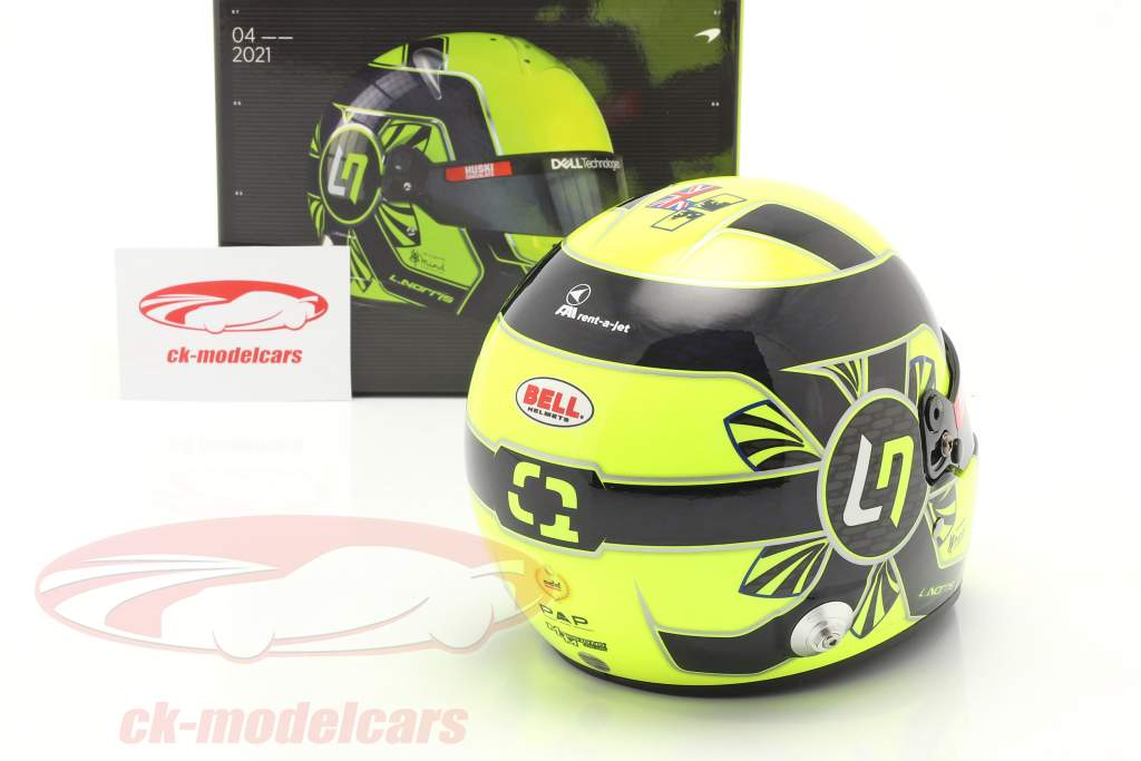 Lando Norris #4 McLaren F1 Team formule 1 2021 casque 1:2 Bell