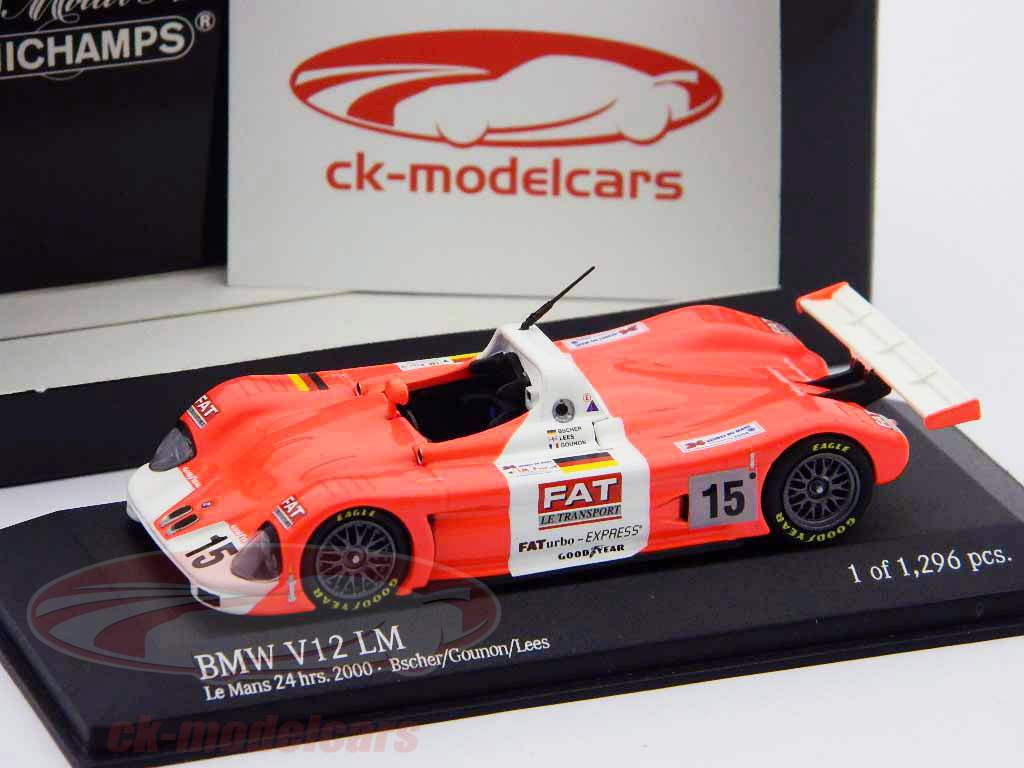 BMW V12 LM N° 15 24h LeMans 2000 Équipe Bscher Bscher / Gounon / Lees 1:43 Minichamps