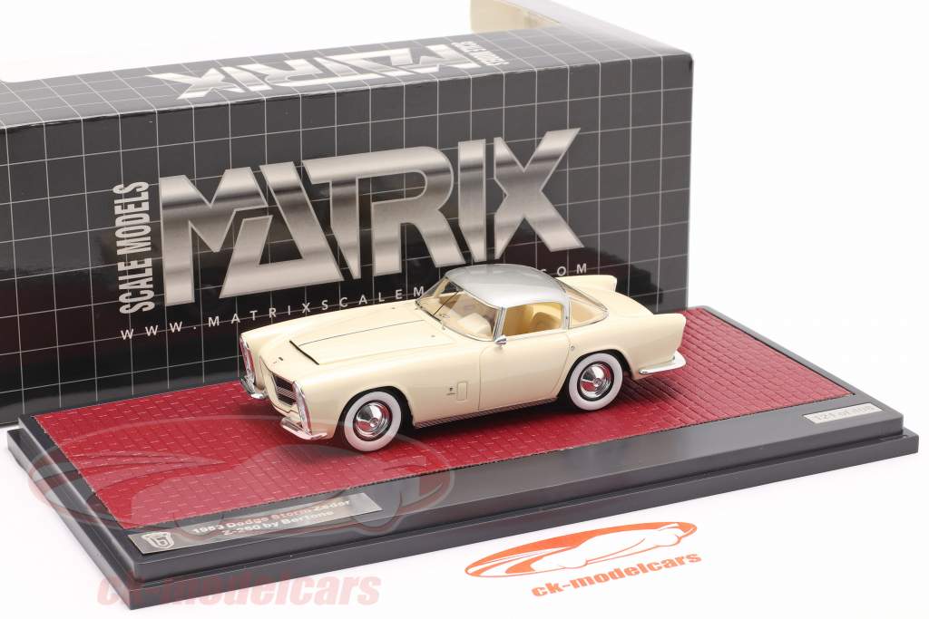Dodge Storm Zeder Z-250 by Bertone 1953 creme weiß / silber 1:43 Matrix