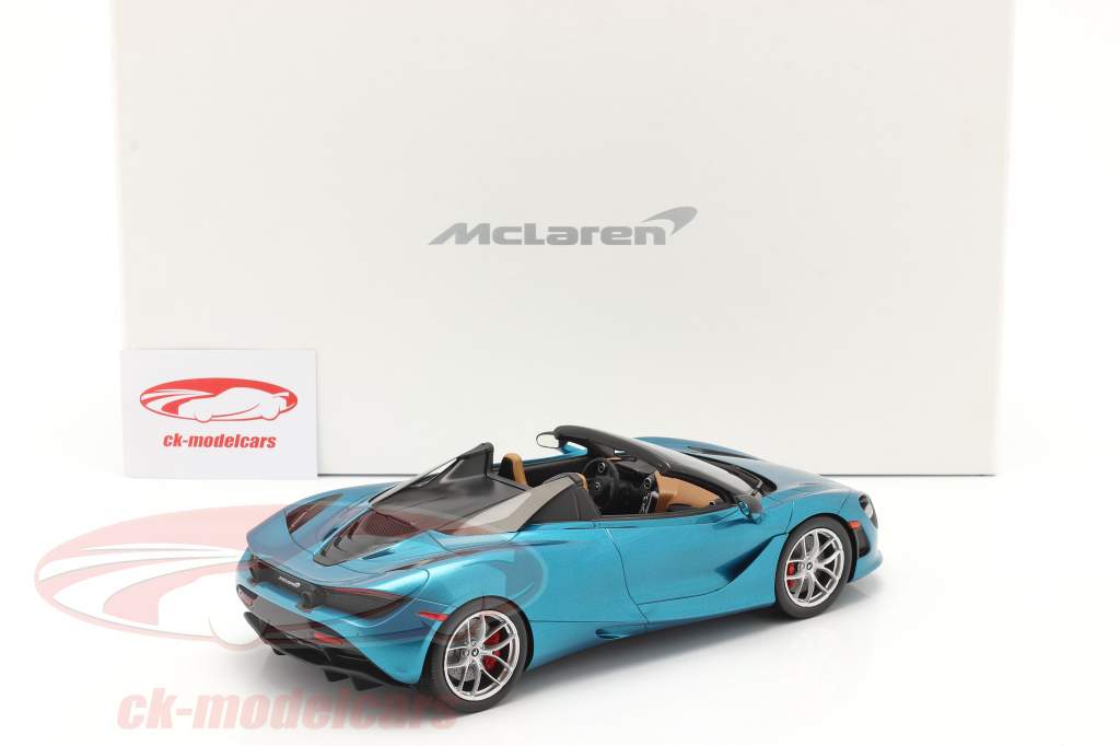 McLaren 720S Spider 建設年 2019 belize 青 と ショーケース 1:18 Spark