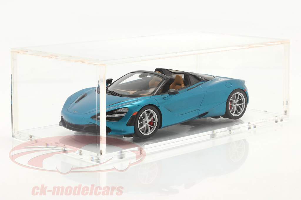 McLaren 720S Spider 建設年 2019 belize 青 と ショーケース 1:18 Spark