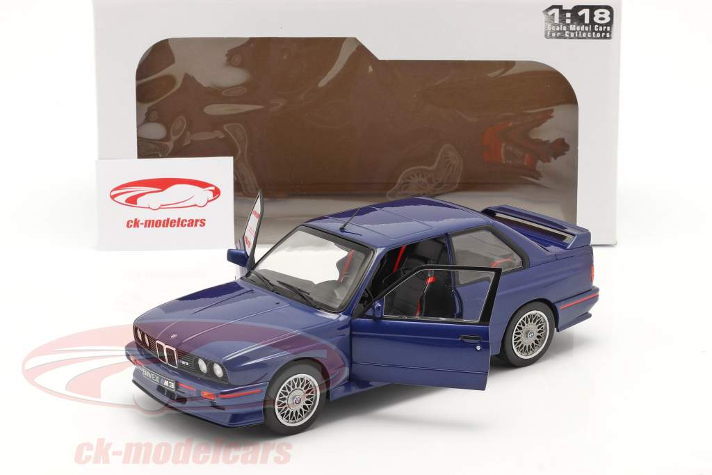 BMW M3 (E30) Coupe Byggeår 1990 Mauritius blå 1:18 Solido