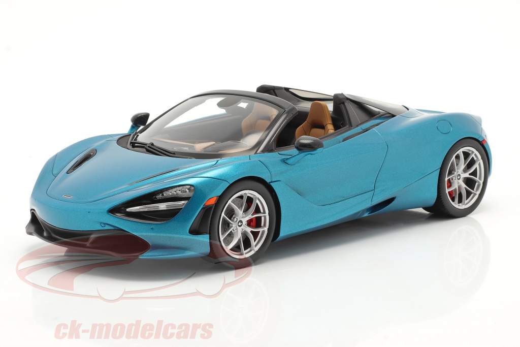 McLaren 720S Spider 建設年 2019 belize 青 と ショーケース 1:18 Spark