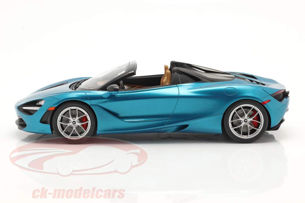 McLaren 720S Spider 建設年 2019 belize 青 と ショーケース 1:18 Spark