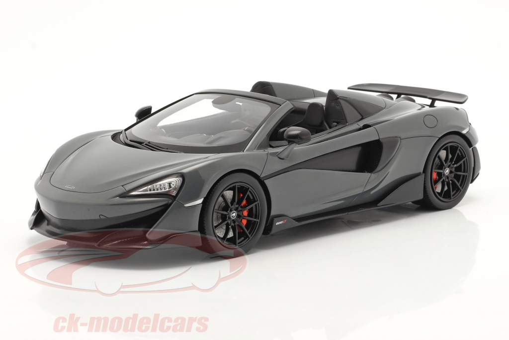 McLaren 600LT Spider 建設年 2019 chicane グレー と ショーケース 1:18 Spark